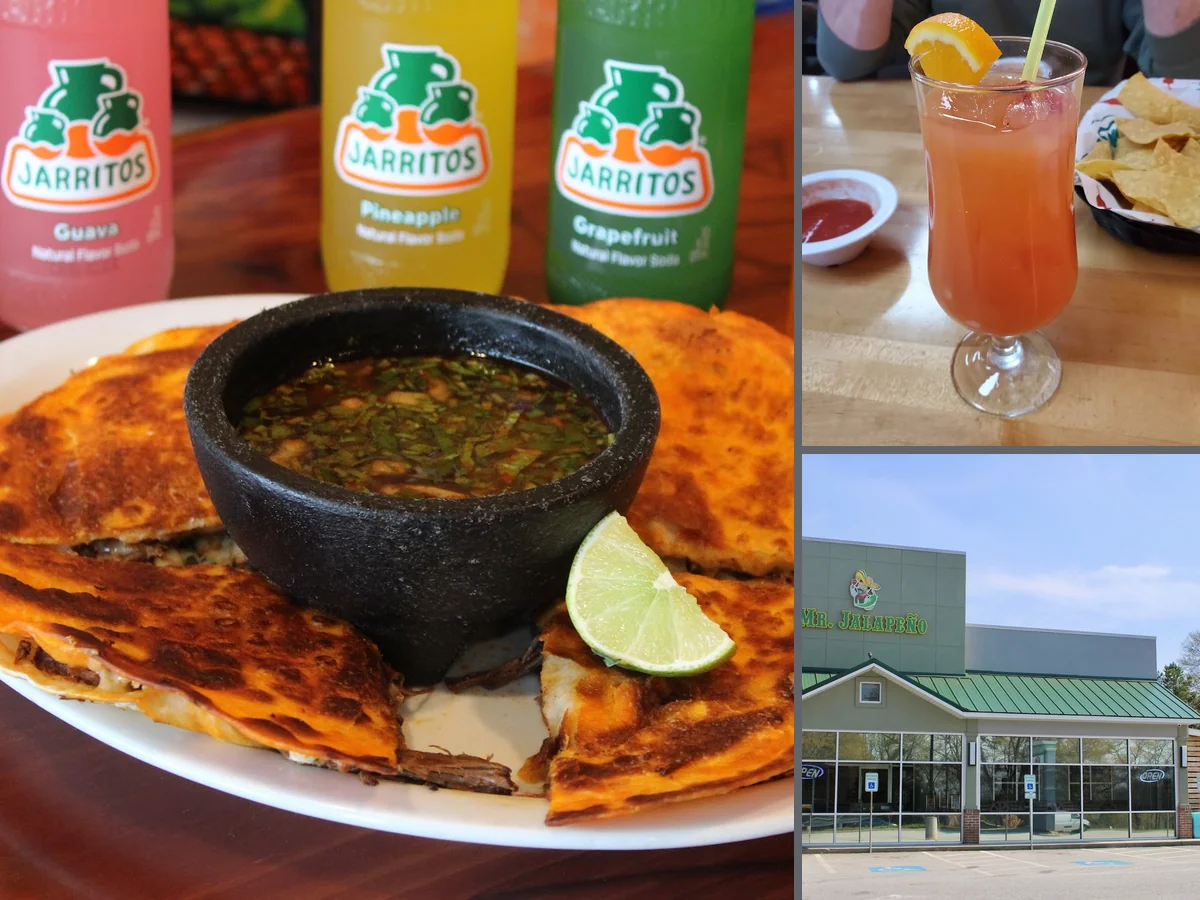 Shared dishes beside chips and salsa.